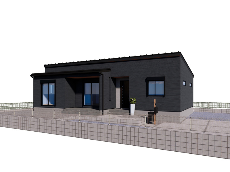【茂呂南町　1区画　建物外観イメージパース】