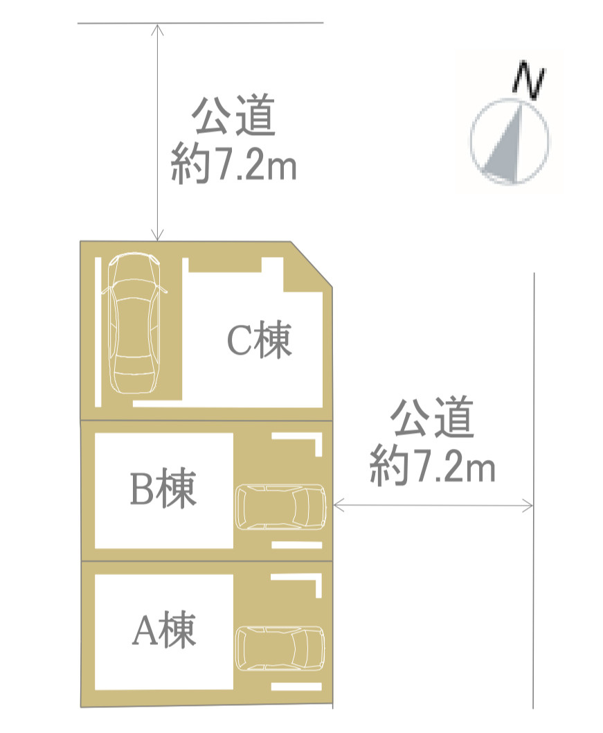 横浜市磯子区丸山2丁目 新築戸建て【仲介手数料無料】の区画図