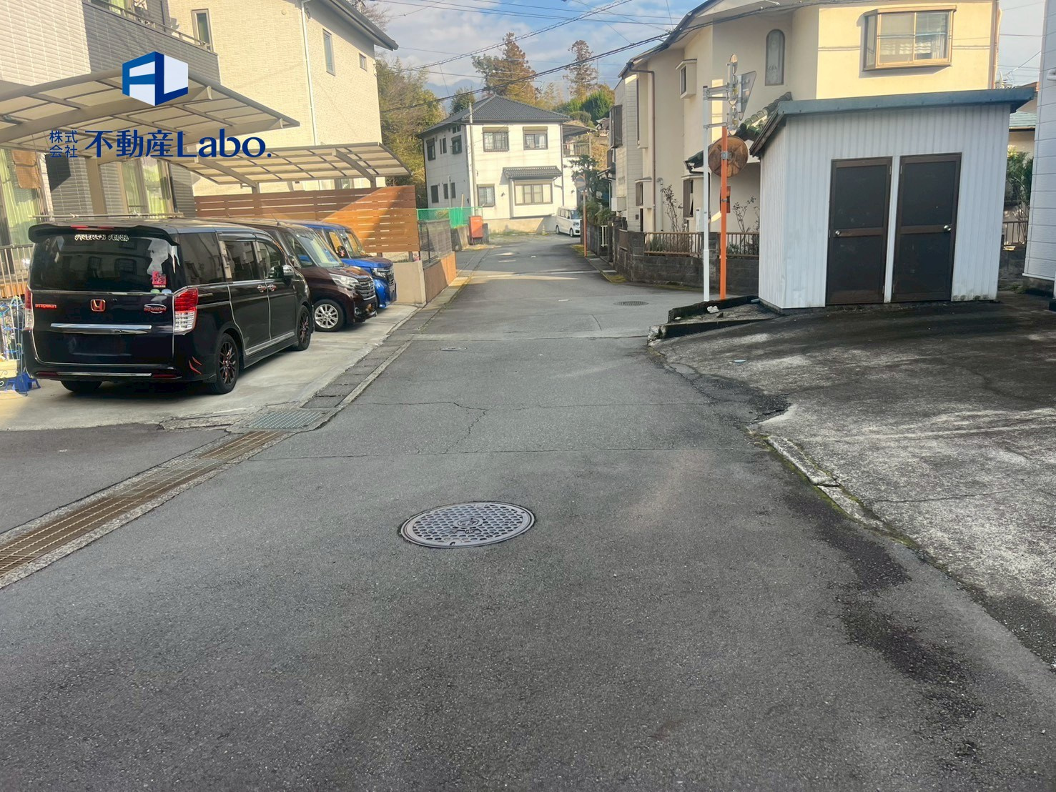 ブルーミングガーデン　函南町柏谷2期の前面道路含む現地写真|北側の道路を撮影