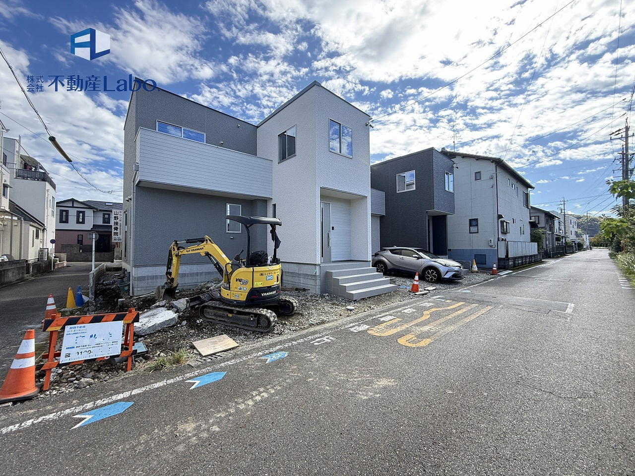 葵区　古庄3丁目6期　全2棟の前面道路含む現地写真|●前面道路● 4ｍ以上の前面道路♪