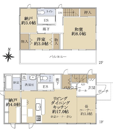 中古戸建　茅ヶ崎市松が丘2丁目の間取り