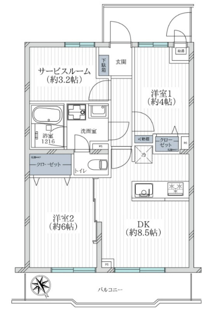 NICアーバンハイム二俣川【仲介手数料無料】の間取り