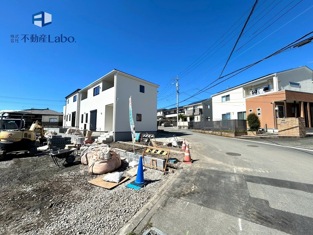 リーブルガーデン　富士市大淵　全5棟の前面道路含む現地写真|●前面道路● 4ｍ以上の前面道路♪