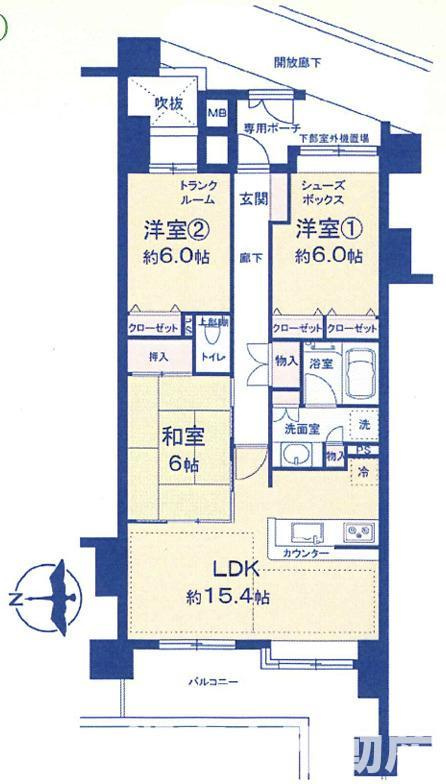 ダイアパレスワンダースケープの間取り