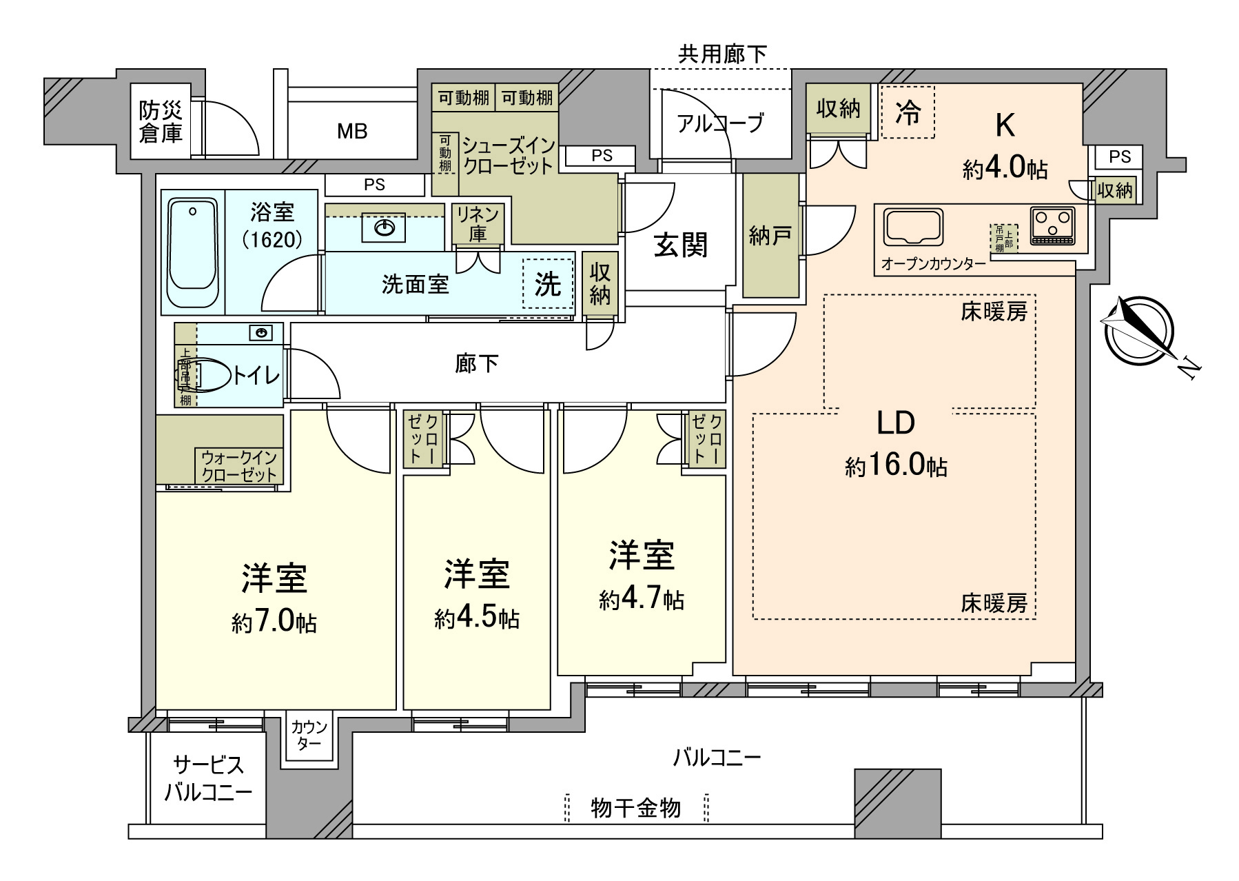 シエリアタワー中之島の間取り