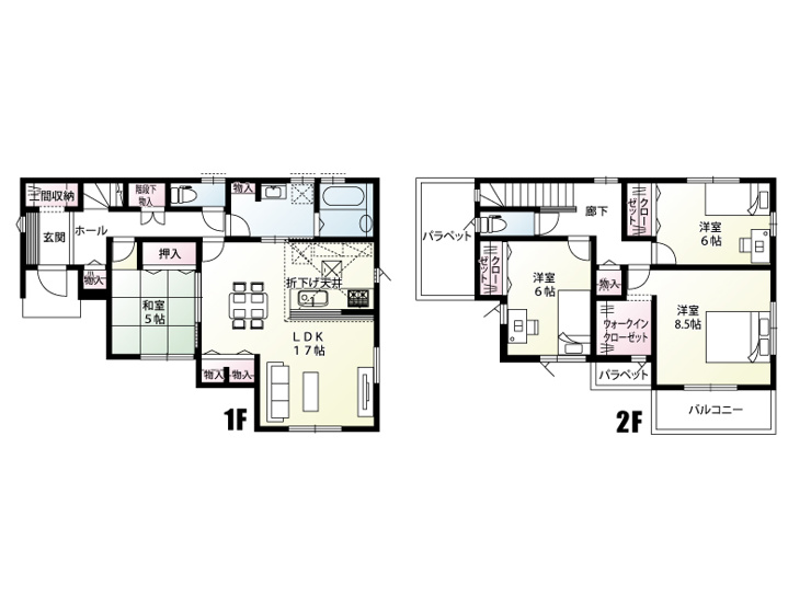 《1号棟　建物面積114.27㎡(34.56坪)》