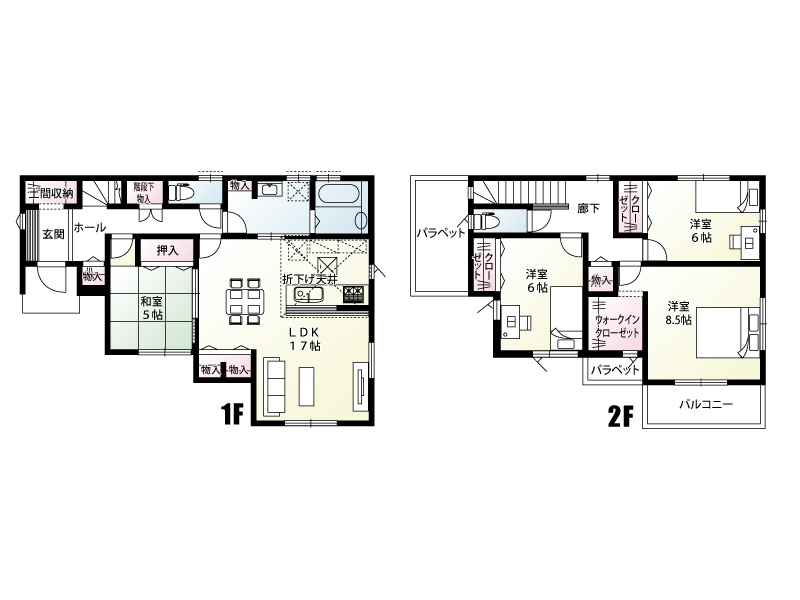 《1号棟　建物面積114.27㎡(34.56坪)》