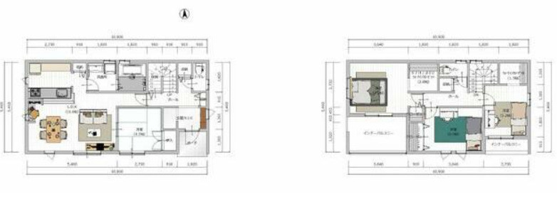 日光市板橋の新築一戸建の間取り|◇土地57.82坪　建物32.36坪　WIC　SIC　ダブルインナーバルコニー　リビング横和室◇