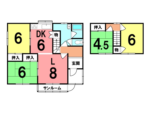 室蘭市白鳥台1丁目33-13　収益戸建の間取り
