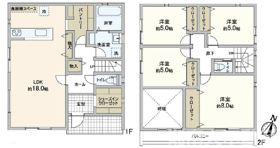 横浜市栄区長沼町３１５－１新築戸建ての間取り