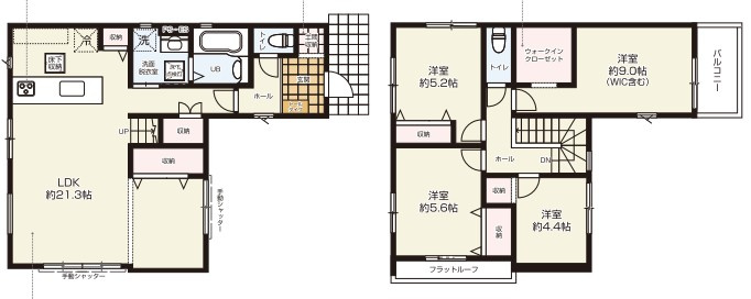 ケイアイグレイス　駿河区中島　3期　全1棟の間取り|21.3帖の広々としたLDKで家族が自然と集まる暮らしをサポートします♪