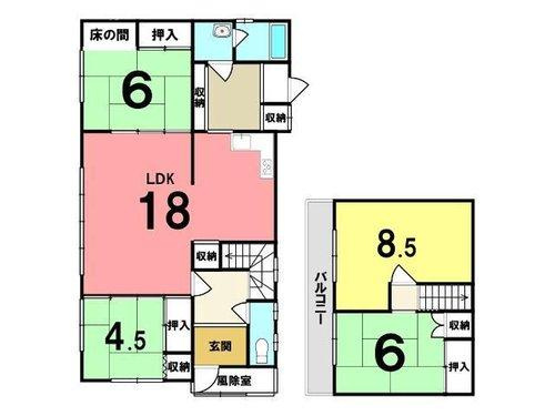 伊達市末永町125-34　中古住宅の間取り|4LDK