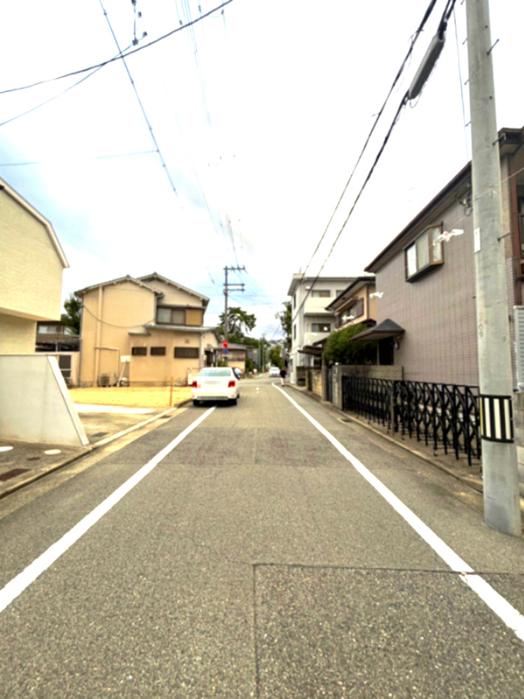 西宮市石刎町土地の前面道路含む現地写真|東側前面道路