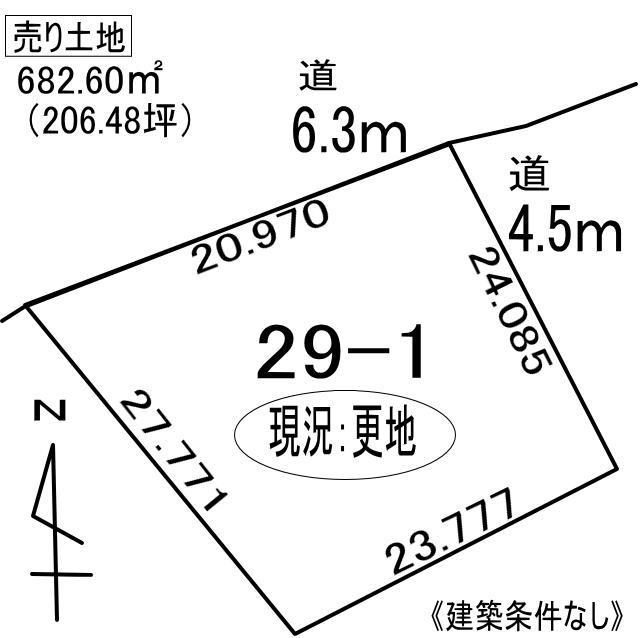 登別市常盤町2丁目29-1　土地の外観