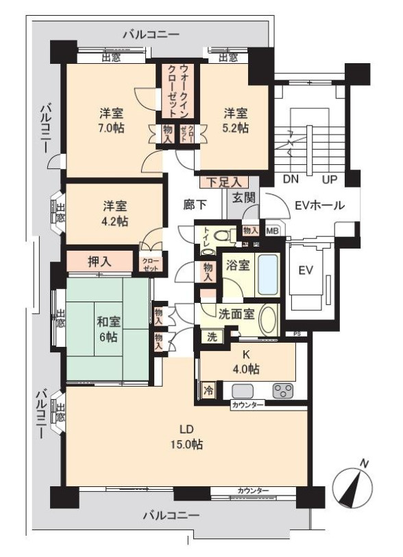 パークシティ本牧G棟【仲介手数料無料】の間取り