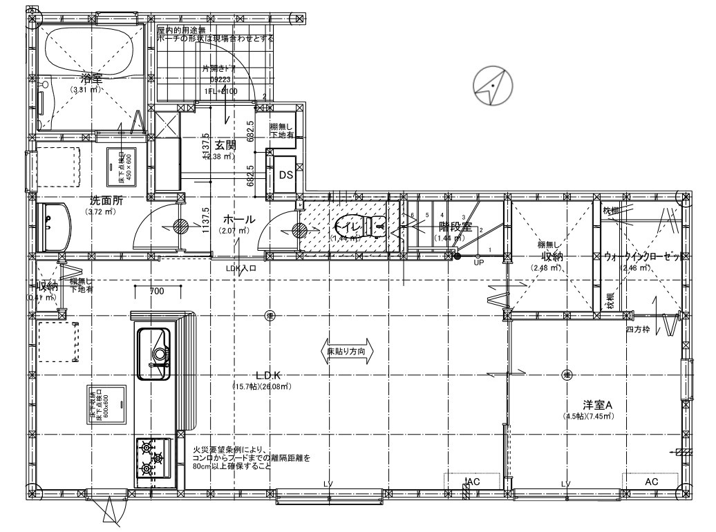 リーブルガーデン　沼津市我入道秋葉町　全1棟の間取り|●1階間取図●
納戸とWICのある収納充実な設計♪