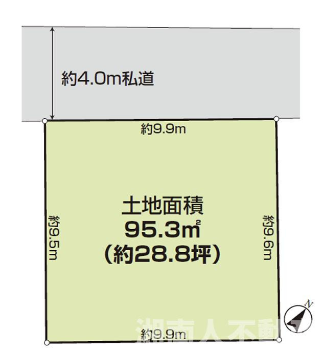 横浜市栄区笠間３丁目１３２６－４売地の土地図