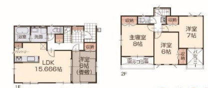 那須塩原市並木町の新築一戸建の間取り|■建坪30.55坪　敷地58.92坪 ■