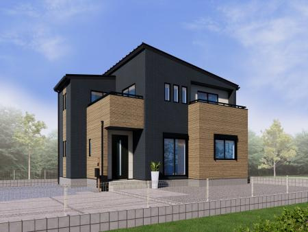 【田部井町2丁目16区画　10号棟　建物外観イメージパース】