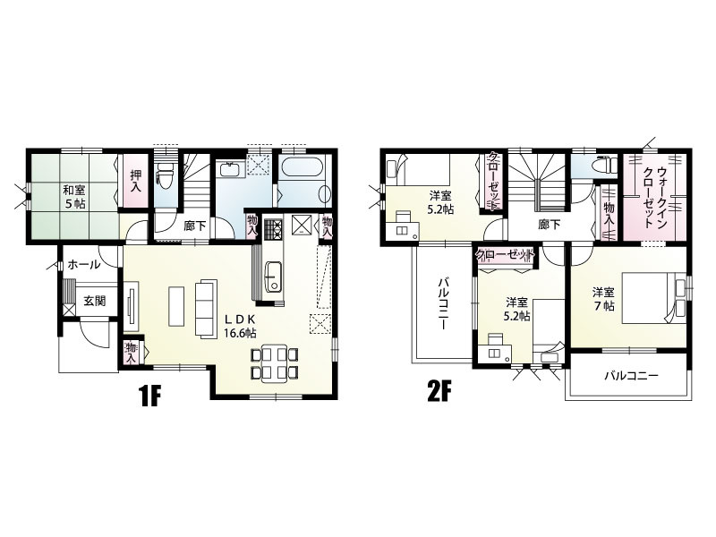 【田部井町2丁目16区画　10号棟　間取り図】