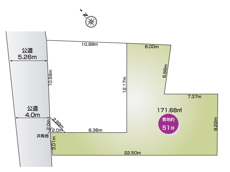 幸手市南2丁目（全2区画）2号地　区画図