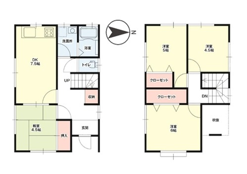 安中市古屋1期　中古住宅の間取り|■土地51.38坪　建物26.62坪■