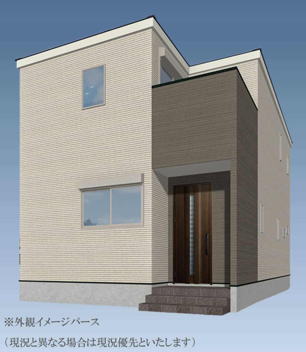 横浜市都筑区東山田町 新築戸建て【仲介手数料無料】の外観パース