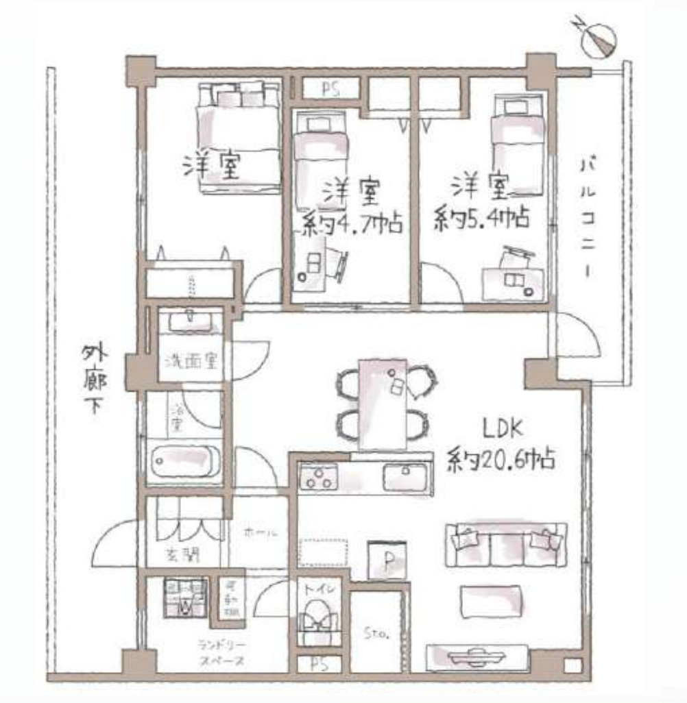 コープ竹の丸【仲介手数料無料】の間取り