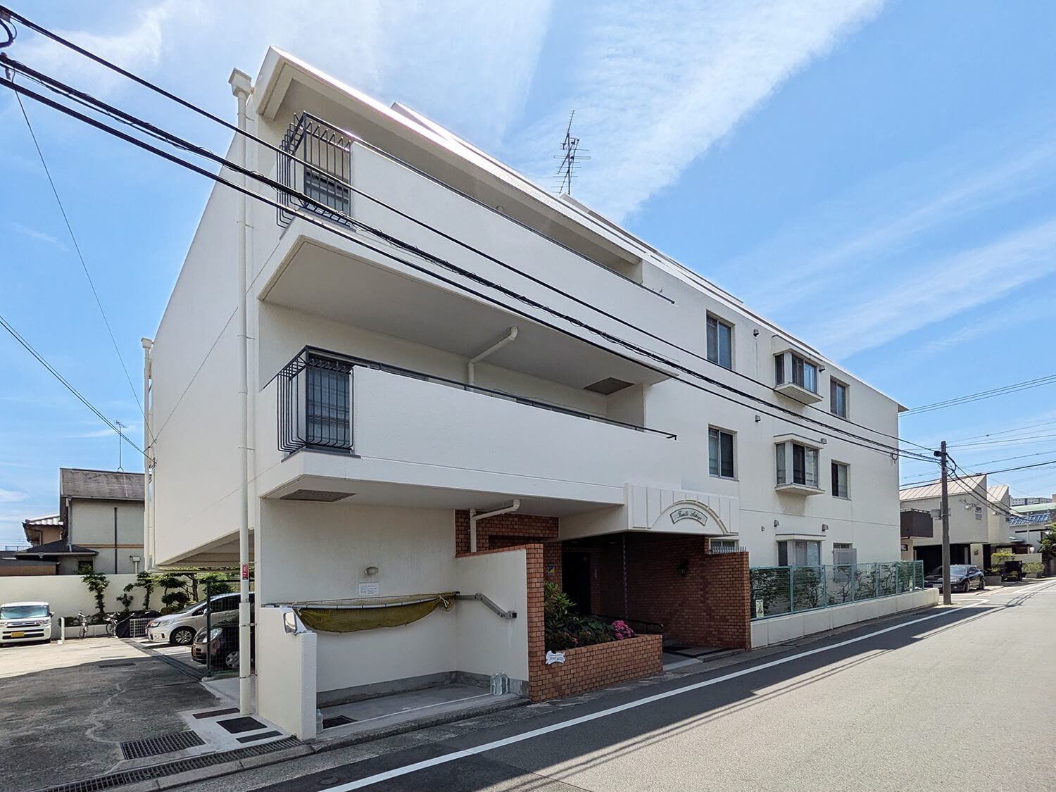 ファミール芦屋伊勢町の外観|北西方向より撮影