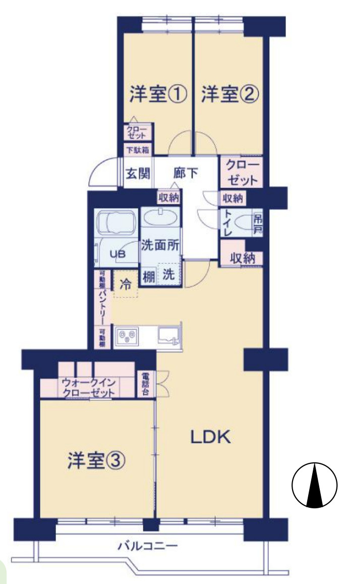 日吉第2ハイムB棟【仲介手数料無料】ペット可♪の間取り