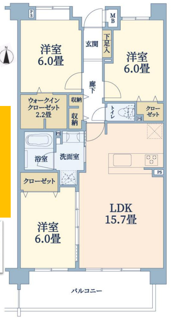 クレストフォルム横浜鴨居壱番館【仲介手数料半額】の間取り