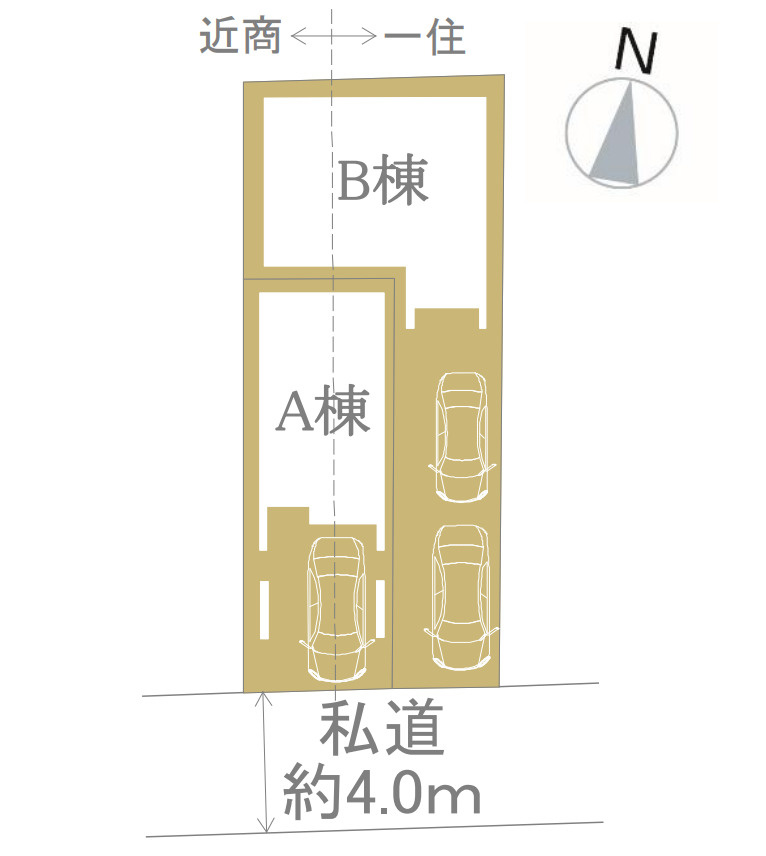 横浜市鶴見区下末吉2丁目 新築戸建て【仲介手数料半額】の区画図