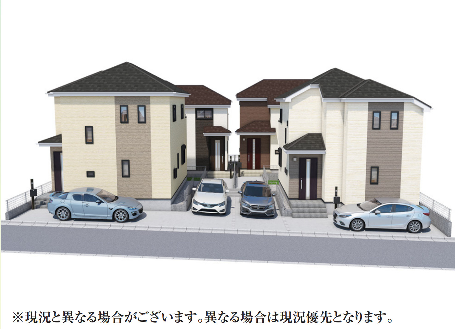 横浜市泉区中田東2丁目 新築戸建て【仲介手数料無料】の外観パース