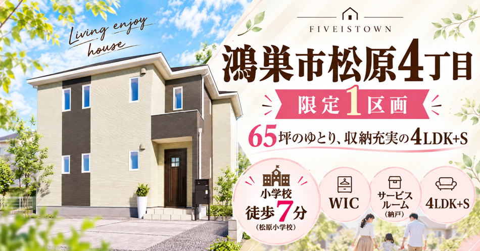 【外観】鴻巣市松原4丁目（全1区画）■ファイブイズタウン■