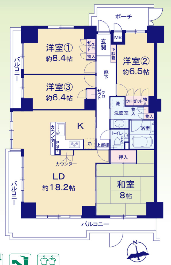 ナイスパークステージ東戸塚【仲介手数料無料】の間取り