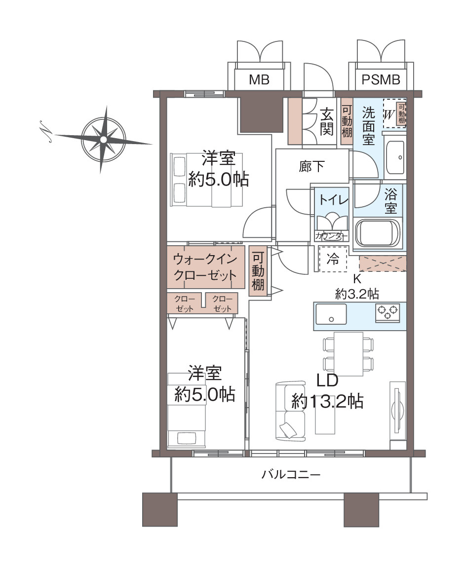グランドミッドタワーズ大宮フォレストタワーの間取り