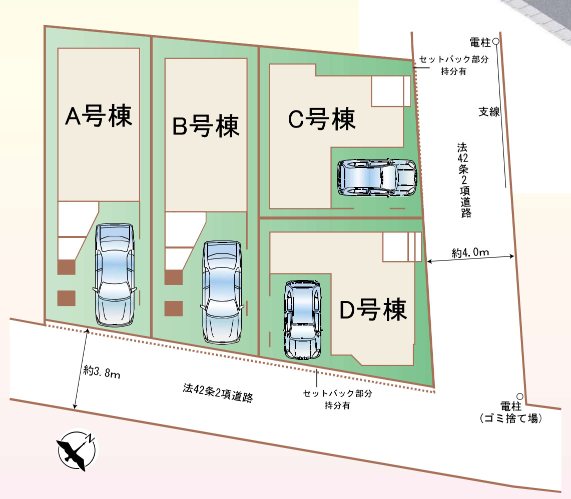 横浜市神奈川区羽沢南１丁目 新築戸建て【仲介手数料無料】の区画図