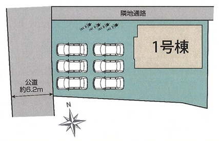 ブルーミングガーデン　富士宮市宝町　全1棟の区画図|1棟現場♪
広々敷地でお好みに合わせてお使いいただけます！！