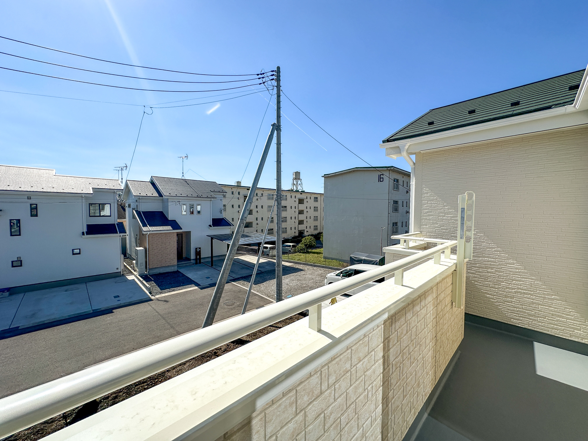 宇都宮市野沢町の新築一戸建の展望|隣地との距離が確保されているので開放感のある眺望♪