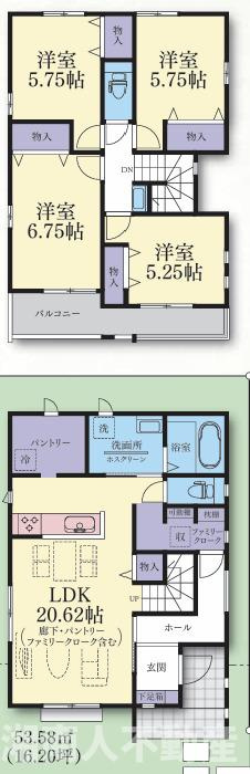 藤沢市辻堂元町５丁目５３１０－１新築戸建ての間取り