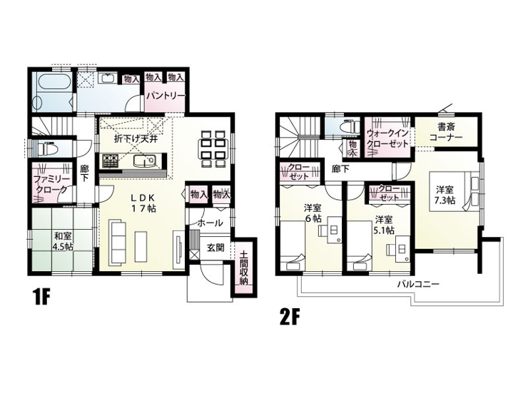《2号棟　建物面積114.97㎡(34.77坪)》
