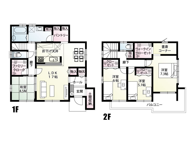 《2号棟　建物面積114.97㎡(34.77坪)》