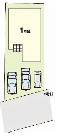 宇都宮市今宮５期　新築住宅全１棟の区画図|駐車並列２～３台可能！コンビニまで徒歩２分で何かと便利ですね♪