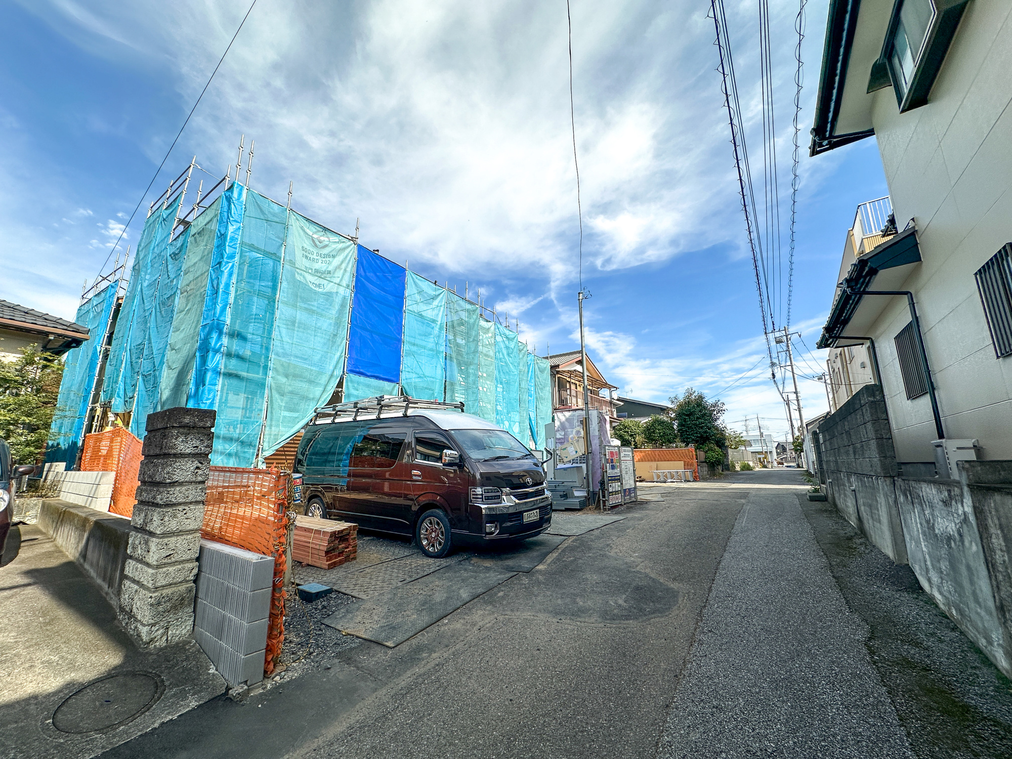 宇都宮市双葉２丁目２期　新築住宅全２棟の前面道路含む現地写真|低層の一戸建てを中心とした街並みが整然と続き、周辺は高い建物が建っていないので、採光や開放性に恵まれ、空が広く緑の多い閑静な趣を感じる環境です。