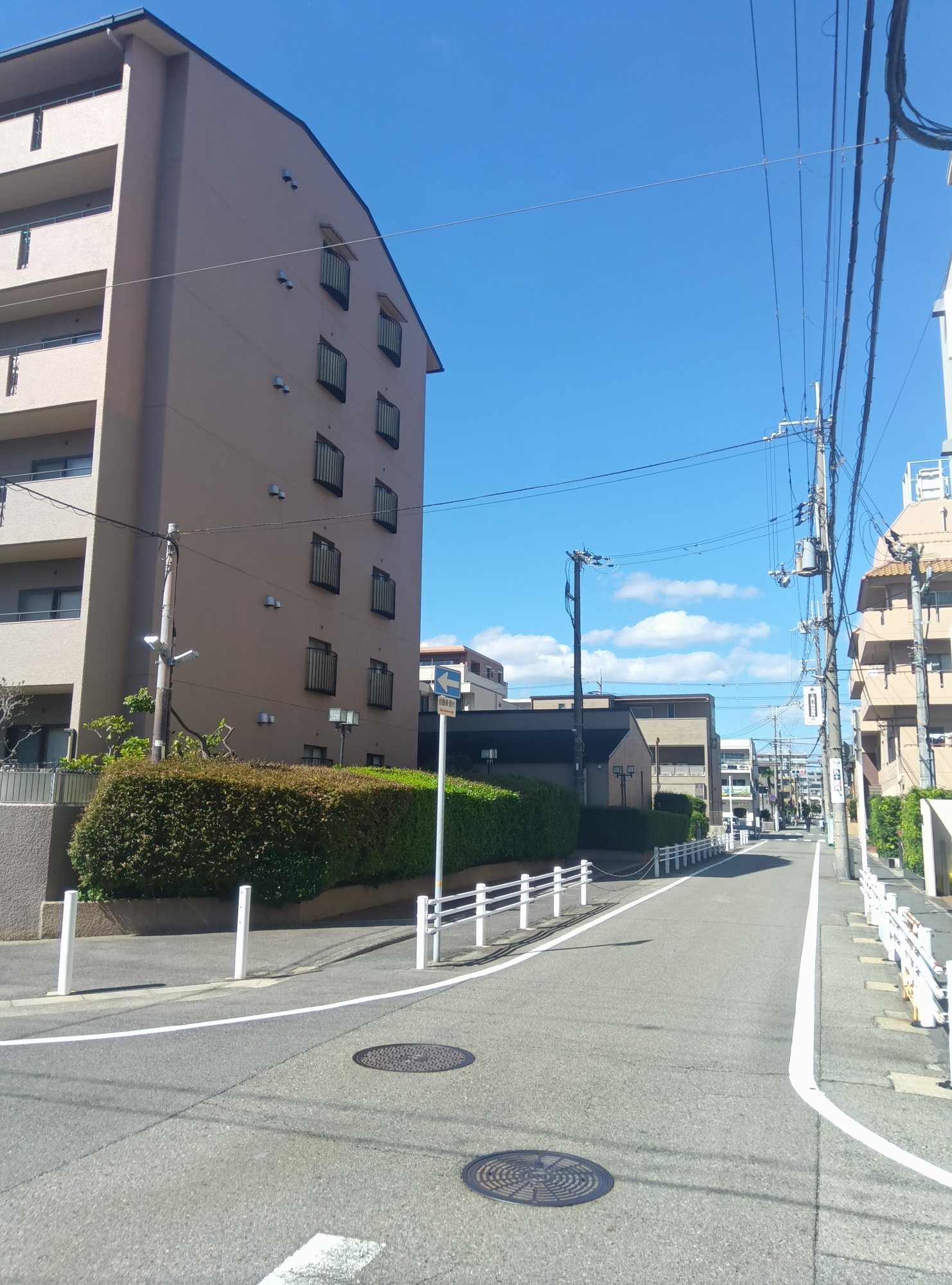 塚口ネオコーポラスの外観|東側前面道路