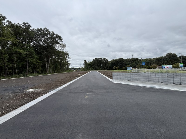 【前面道路含む現地写真】小山市大字中久喜12号地(全34区画)