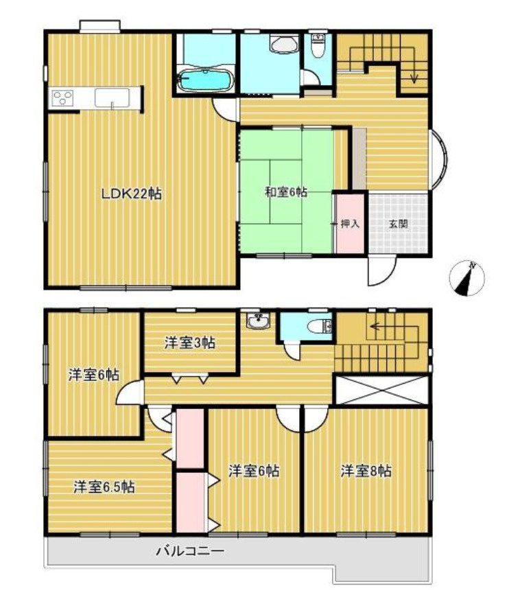 横浜市泉区池の谷 中古戸建【仲介手数料無料】の間取り