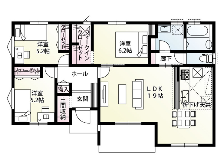 【三室町　2号棟　間取り図】