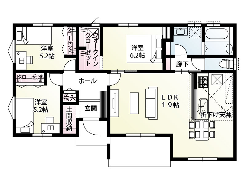 【三室町　2号棟　間取り図】