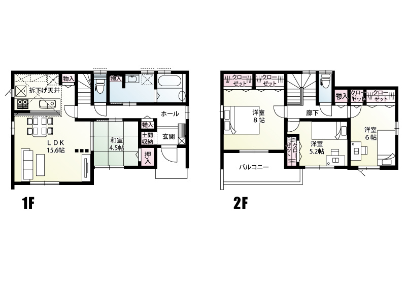 【館林市上三林町全1区画　間取図】 
全居室南向きで明るい陽が入ります。全居室収納はもちろん土間収納にキッチンパントリーをプランニングした収納力のあるお家で新生活を始めてみませんか♪